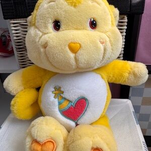 Care Bears Yellow Plush with Heart and Party Hat